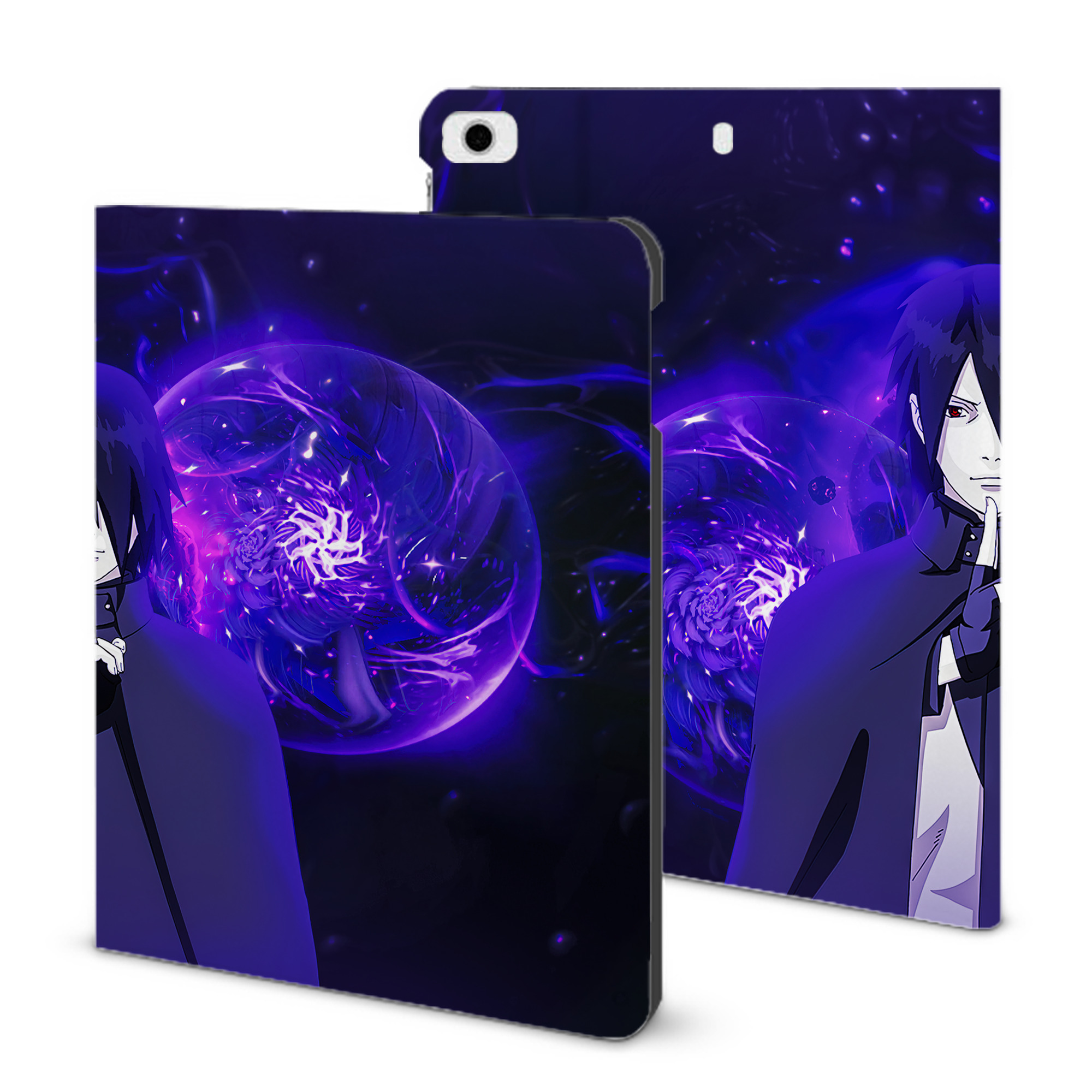（画像用） NARUTO -ナルト- NARUTO -ナルト- 疾風伝 IPad ケース ブック型 PUレザー TPU 耐衝撃 軽量 薄型 ペン収納なし 全面保護 IPad 各モデル対応